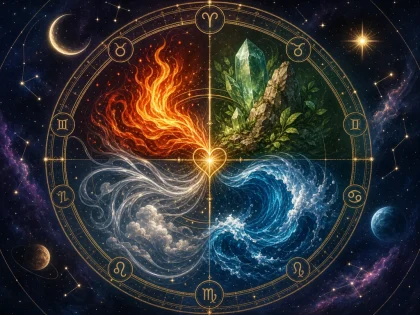 Illustration de l’article : Compatibilité amoureuse selon les éléments (feu, terre, air, eau)