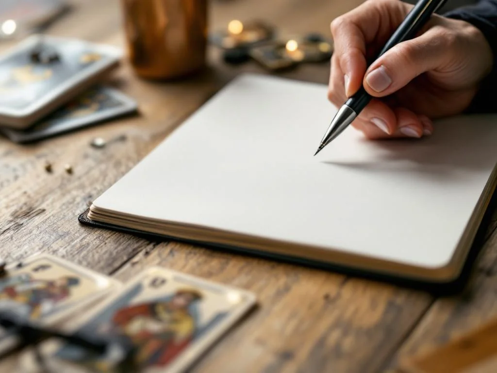 Comment noter ses tirages de tarot dans un carnet