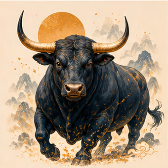 Illustration du signe chinois Buffle