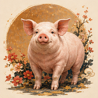 Illustration du signe chinois Cochon