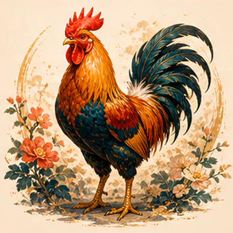 Illustration du signe chinois Coq