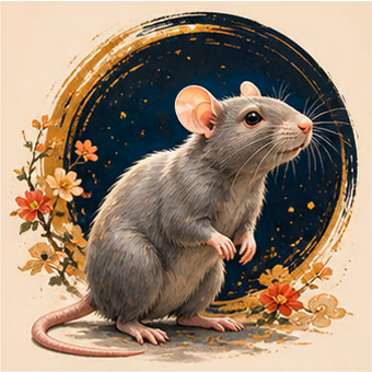 Illustration du signe chinois Rat
