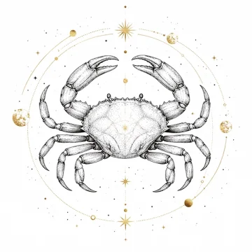 Illustration astrologique du signe Cancer