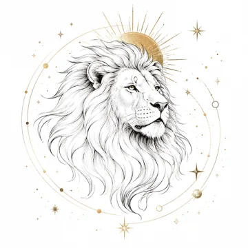 Illustration astrologique du signe Lion