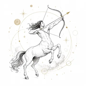 Illustration astrologique du signe Sagittaire