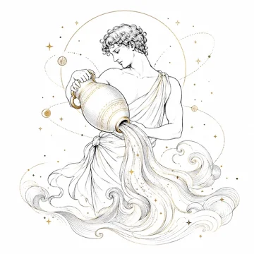 Illustration astrologique du signe Verseau