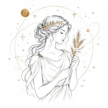 Illustration astrologique du signe Vierge