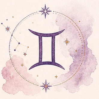 Illustration astrologique du signe Gémeaux