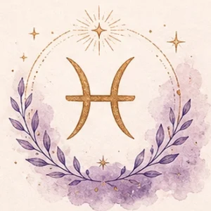Illustration astrologique du signe Poissons