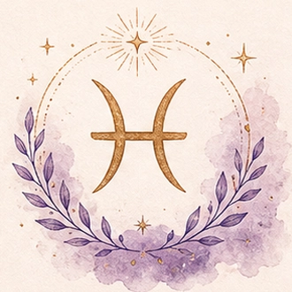 Illustration astrologique du signe Poissons