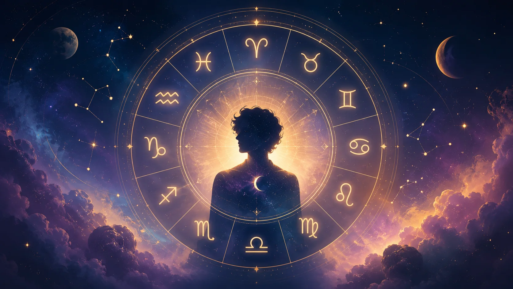 Illustration astrologique pour le quiz Quel signe astrologique sommeille en toi