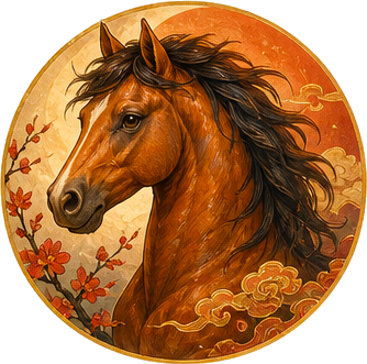Avatar dessiné du signe chinois du Cheval