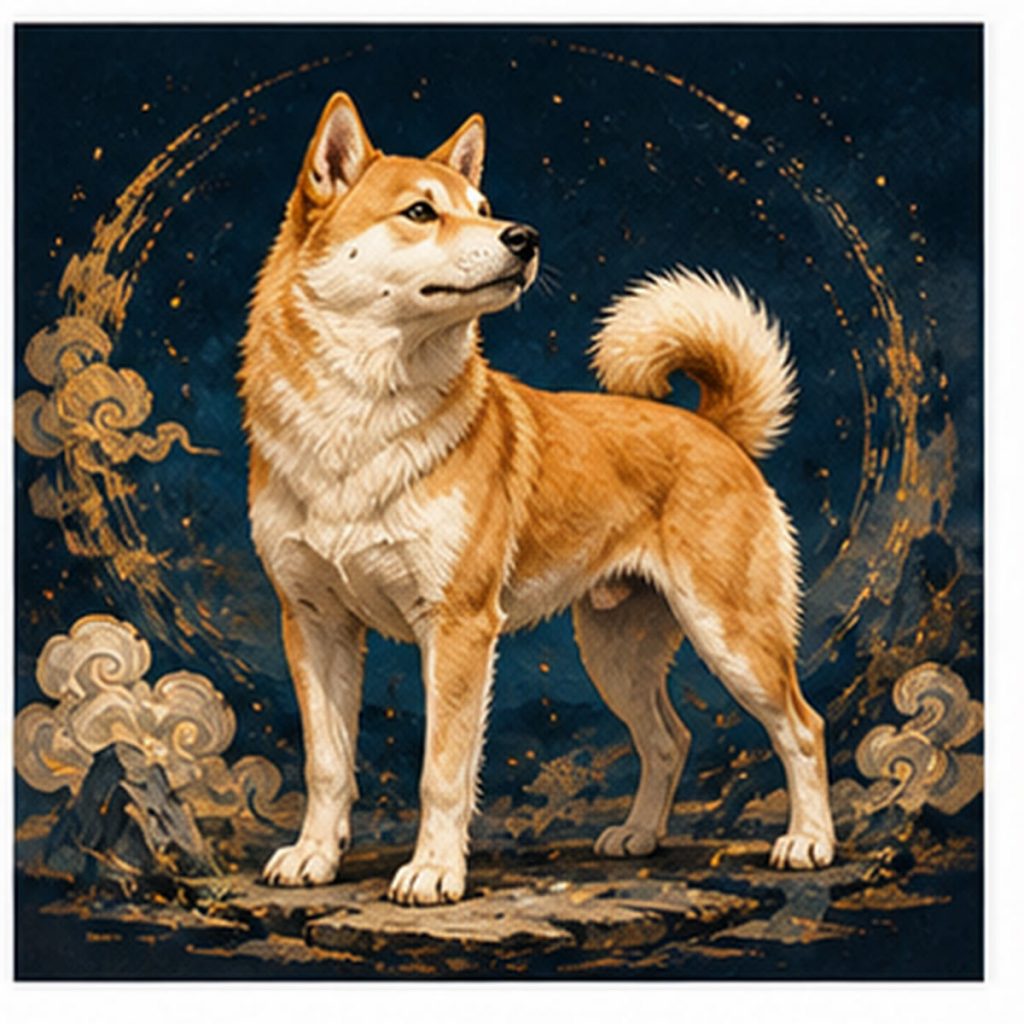 Illustration dessinée du signe chinois Chien
