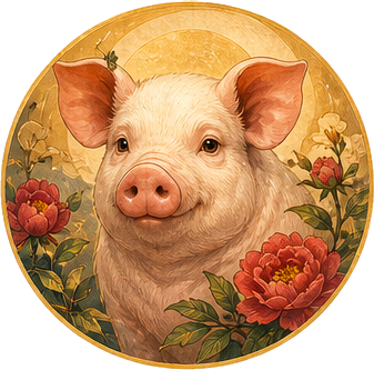 Avatar dessiné du signe chinois du Cochon