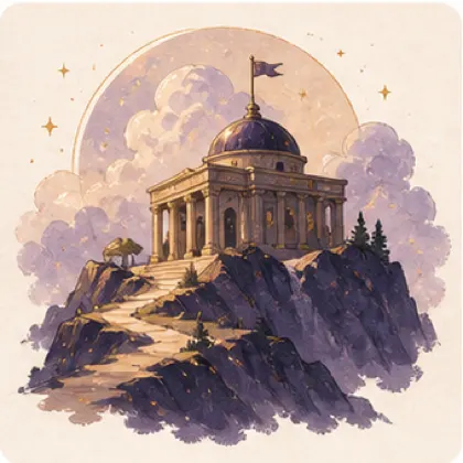 Illustration de la maison astrologique 10, carrière et place sociale