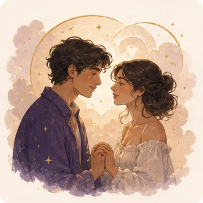 Illustration de la maison astrologique 7, relations et couple