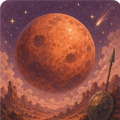 Illustration de Mars en astrologie