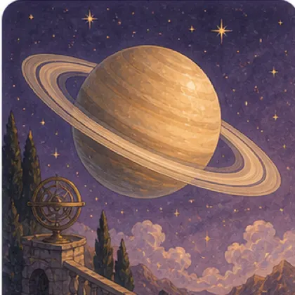 Illustration de Saturne en astrologie
