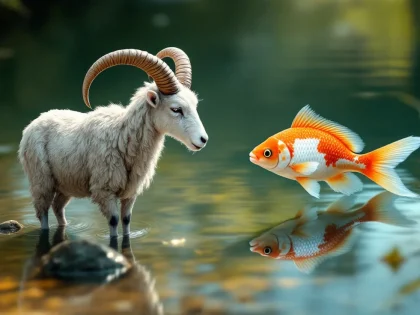 Illustration de l’article : Compatibilité amicale Bélier et Poissons