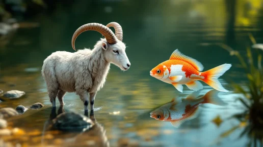 Illustration de l’article : Compatibilité amicale Bélier et Poissons