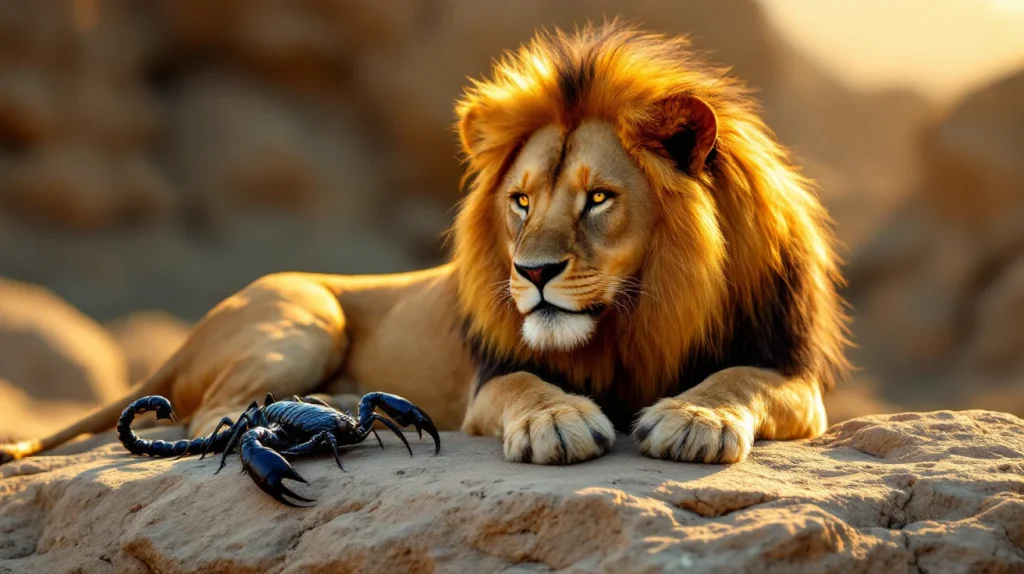 Compatibilité amicale Lion et Scorpion